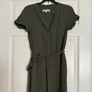 Loft Dress Olive Green Size 6P